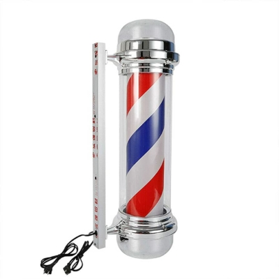85 barber shop pole rotating lighting red white blue stripe rotating light stripes wall
